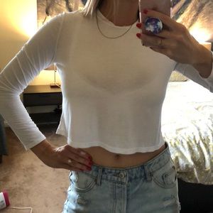 American apparel long sleeve crop top